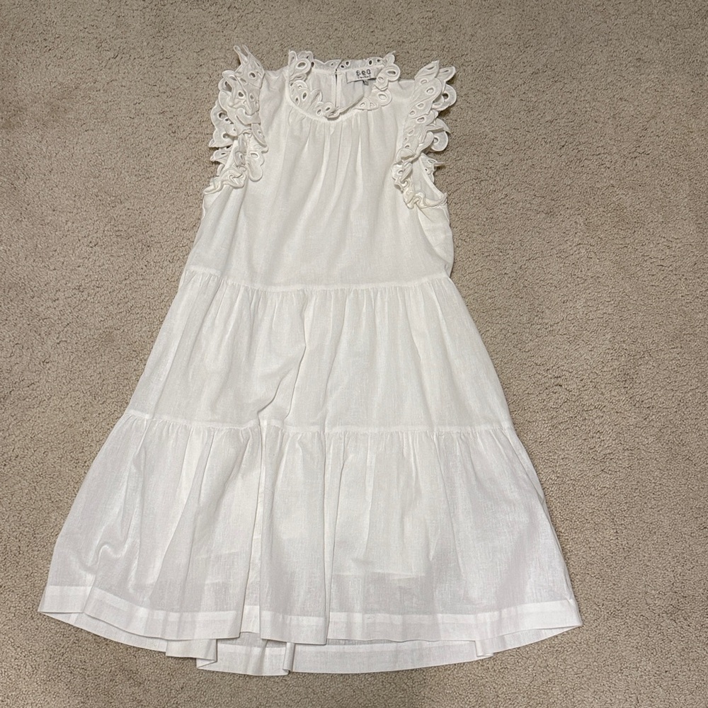 Sea NY White Lee Embroidery Eyelet Dress Small - Picture 2 of 11